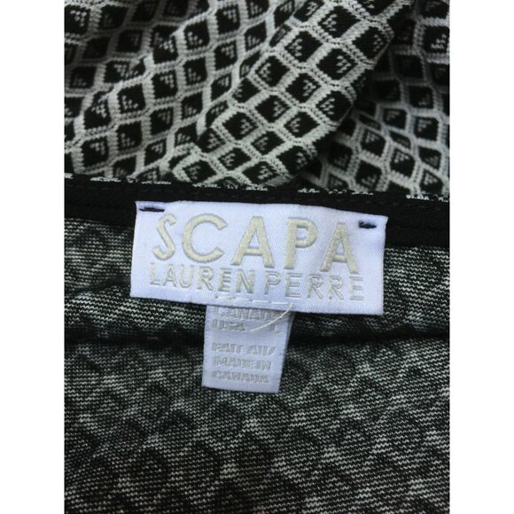 Scapa Lauren Perre Boat Neck Drape Front Shift Dress Dolman Sleeve Large Casual - Picture 3 of 6